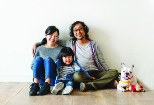 Asian family buy new house